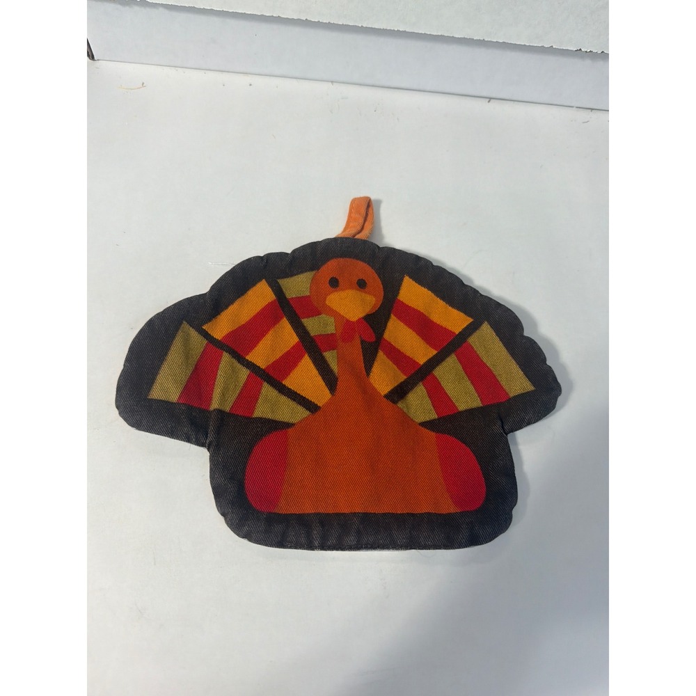 Thanksgiving Turkey Potholder Harvest Kitchen Decor Quilted Heat Resistant